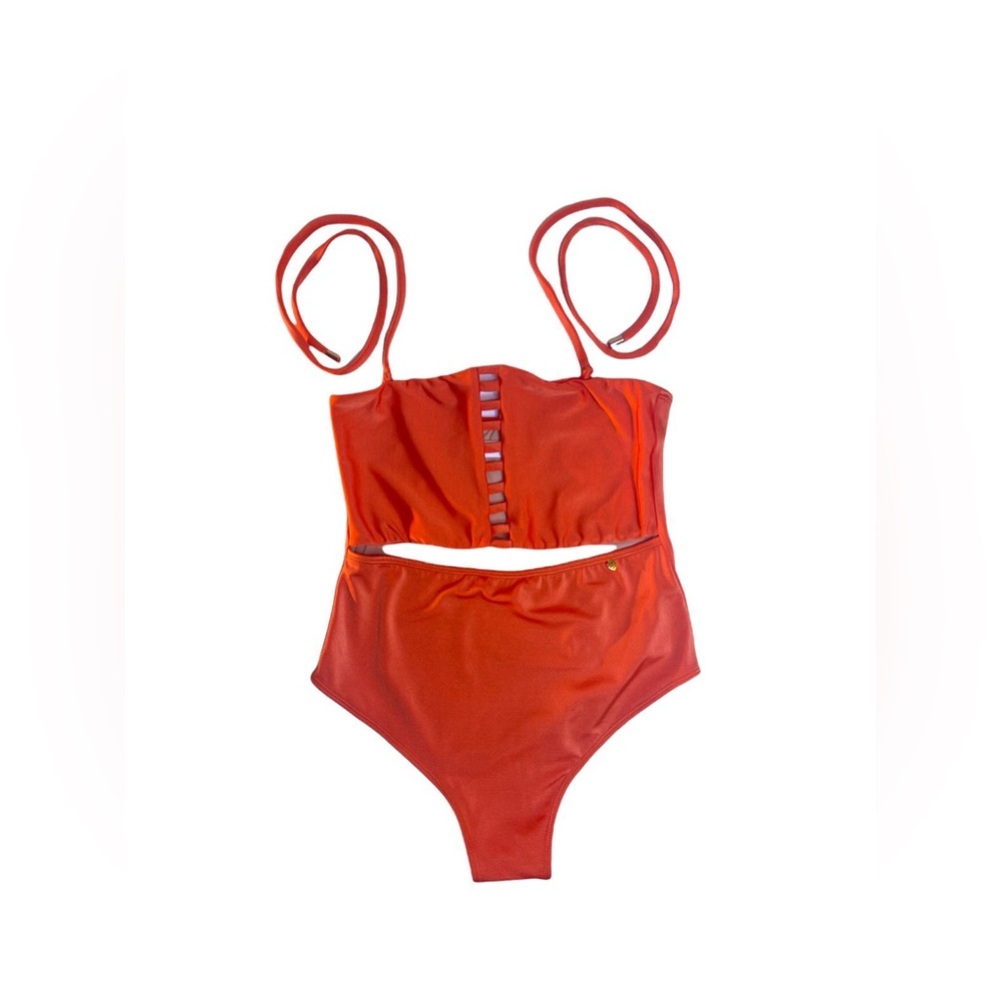 Vibrant Red One Piece Swimsuit for Swim